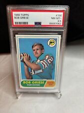 BOB GRIESE 1968 TOPPS FOOTBALL #196 RC ROOKIE CARD MIAMI DOLPHINS PSA 8.5 NM-MT+