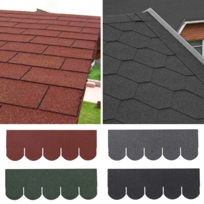 LIFELOOK 18PCS Asphalt Shingles Roofing Felt Shingles Shed Tiles Roof Self-Adhesive