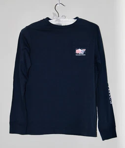 NWOT Vineyard Vines Boy's Children's LS Happy Hanukkah Pocket T-Shirt sz S  8-10 - Picture 1 of 9