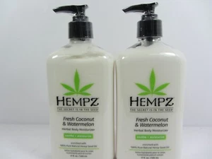 2 PACK HEMPZ FRESH COCONUT & WATERMELON HERBAL BODY MOISTURIZER LOTION - Picture 1 of 1