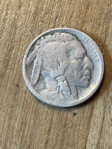 1913D(Type 2) Buffalo Nickel VG, Acid Treated Cover