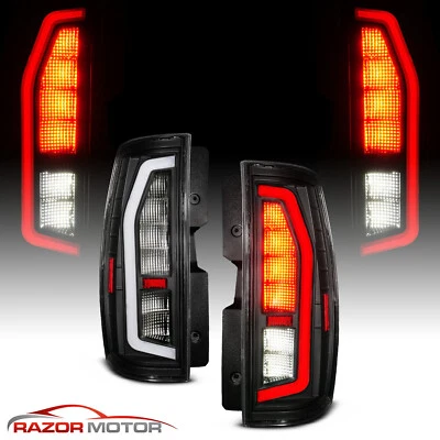 2007-2014 For GMC Yukon/Yukon XL Chevy Tahoe/Suburban Clear C LED Tail Lights - Image 1 of 4