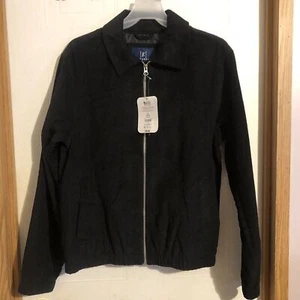 NUEVA GEORGE Hombres Talla S Cremallera Completa Pana Chaqueta de Trabajo Negra - Imagen 1 de 9