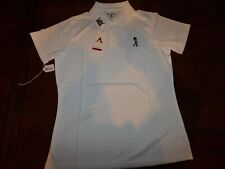 Women's Antigua 2nd Girl Golf Exceed Desert Dry White Polo Shirt- Small   ANS271