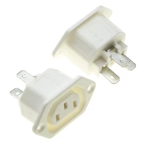 Prise de Panneau IEC Bride Fixe - Blanc Paquet de 2 - Connecteur Femelle AC 2... - Afbeelding 1 van 4