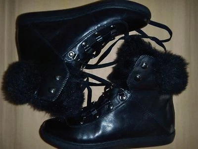 POUR LA VICTOIRE, HI TOPS de cuero con ribete de piel sintética, talla us 8m, nuevo Foto 1 de 4