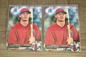 2- Brandon Marsh 2017 Bowman Chrome Prospect #BCP241 Angels Phillies 1st Rookie - Bild 1 von 1