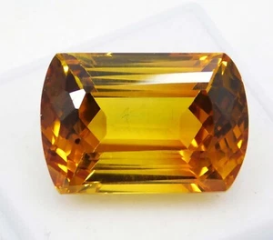 Piedra preciosa suelta dorada de alta calidad certificada con topacio amarillo natural de 27,00 quilates - Imagen 1 de 7