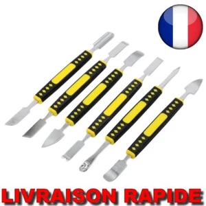 6 PCS Kit Outils Main Réparation Téléphone Portable Levier Ouverture Pied Métal - Zdjęcie 1 z 4