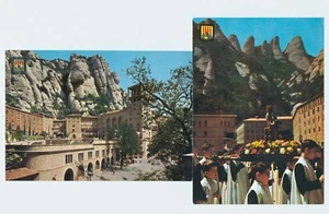 "MONTSERRAT Santuario - Moreneta , Spagna" 2 CARTOLINE non viaggiate - Picture 1 of 2