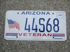 Arizona Veteran license plate #  44S68