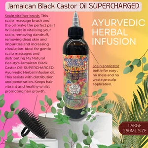 Jamaican Black Castor Oil PLUS Ayurvedic Herbs- Optional Scalp Vitaliser Brush - Picture 1 of 27