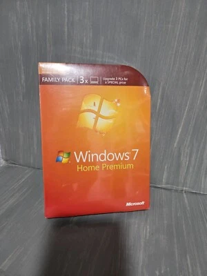 Microsoft Windows 7 Home Premium Upgrade _ FAMILY  PACK _ For 3 PCs - Image 1 of 4