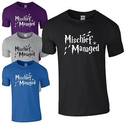 GILDAN Mischief verwaltetes T-Shirt - Plünderer Karte Schritte Zauberer Harry Magic Geek Geschenk