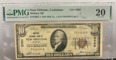1929 $10 Note Fr# 1801-1 New Orleans, LA PMG 20 - Image 1 of 2