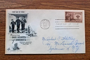 Boy Scouts of America 1950 edición primer día Valley Forge FDC - Imagen 1 de 2