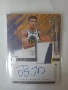 2023-24 Impeccable Trayce Jackson Davis Elegance Rookie Patch Auto #28/99 - Picture 1 of 4