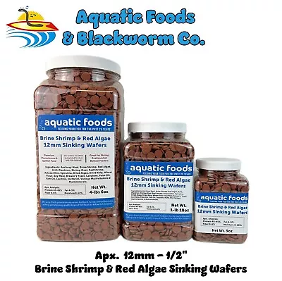 12mm - 1/2" Brine Shrimp & Red Algae Sinking Wafers for Bottom Feeders. WL-JAR - Image 1 of 4