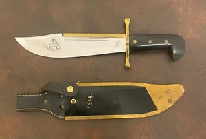 Case XX USA 1836 Fixed Blade Knife Black Handle Bowie Knife With Sheath - Picture 1 of 8