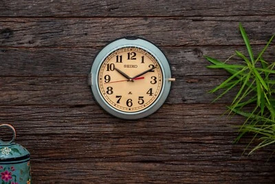 Vintage Maritime Seiko Wall Clock Nautical Industrial Ship Retro silent clock - Image 1 of 4