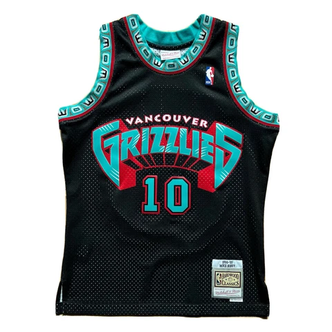 Mike Bibby Vancouver Grizzlies Jersey M Black Mitchell & Ness NBA Basketball Cover