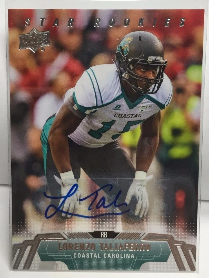 Lorenzo Taliaferro 2014 UD Upper Deck Star Rookie RC Autograph Auto #71 - RAVENS - Image 1 of 1
