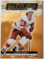 2023-24 Upper Deck Series 1 Moritz Seider Dazzlers Orange Red Wings DZ-50