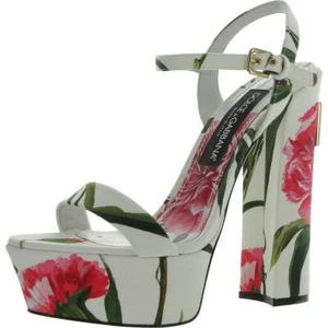 Dolce & Gabbana Womens White Stilettos Pumps Shoes 39.5 Medium (B,M) BHFO 7643 - Picture 1 of 3