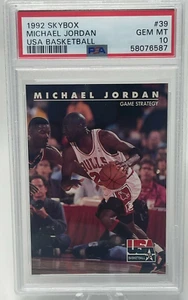 1992 Skybox USA Dream Team #39 MICHAEL JORDAN PSA 10 Gem Mint - Picture 1 of 2