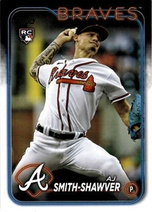 2024 Topps #117 AJ Smith-Shawver - Atlanta Braves - Rookie - Picture 1 of 2