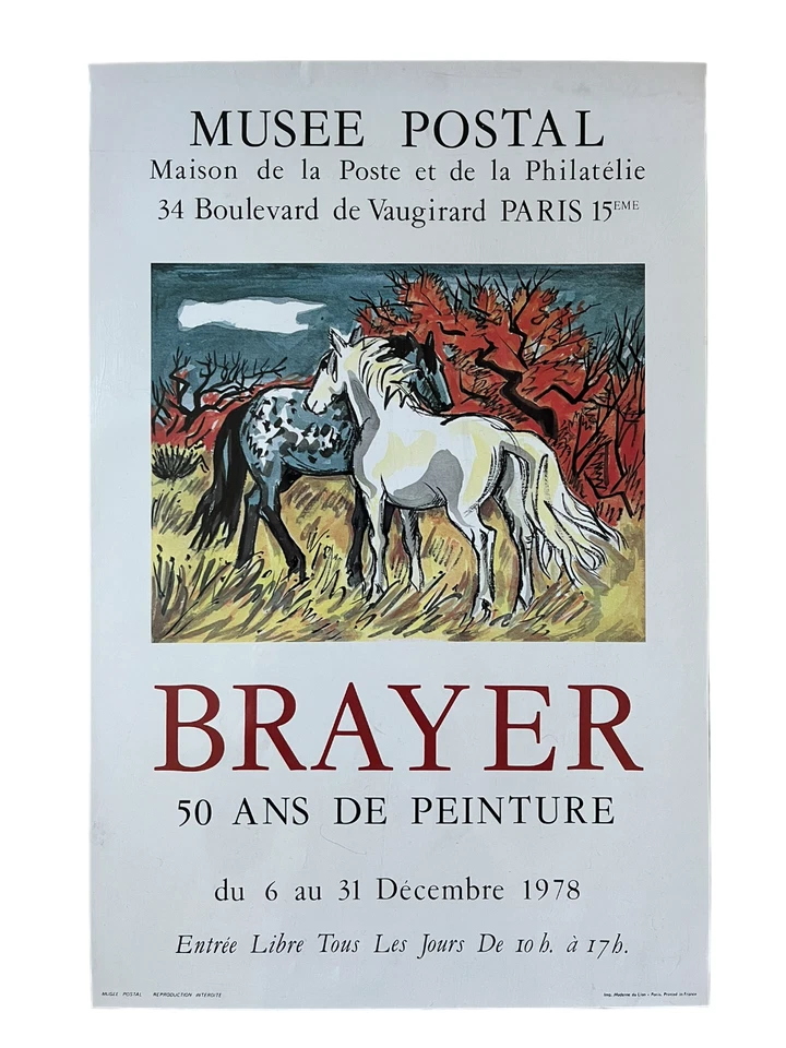 Affiche Originale de 1978 - Yves Brayer - Musée Postal - Photo 1/1