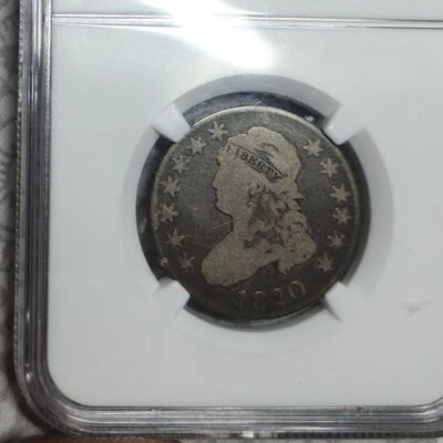 1820 Capped Bust Quarter NGC VG 8 Medium O B-3 - Image 1 of 4