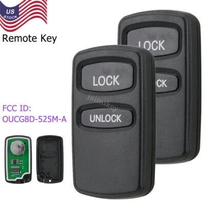 2 брелока для дистанционного управления автомобилем Mitsubishi Lancer 2002 2003 2004 2005 2006 2007 годов выпуска без ключа - Изображение 1 из 4