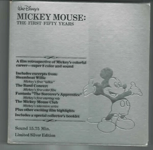 Walt Disney's Mickey Mouse First 50 Years Super 8 Limited Silver Edition Boxed - Imagen 1 de 1