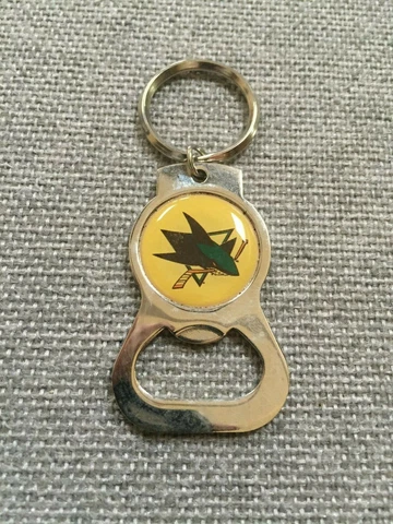 San Jose Sharks Bottle Opener & Key Chain Cover