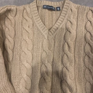 maglione hart schaffner marx cammello lana merino XL maglia cavo scollo V marrone Italia - Foto 1 di 2