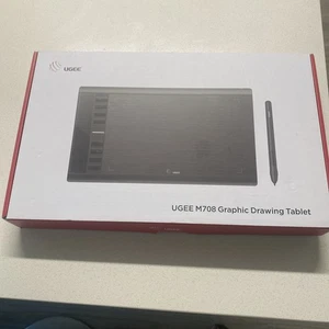 Ugee M708 Graphics Drawing Tablet W/ Pen, Black, 8 Shortcut Keys - Picture 1 of 3