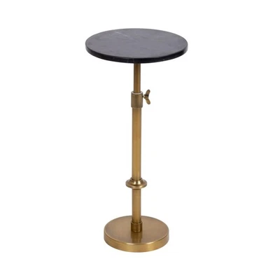 Engles Traditional Adjustable-Height Pedestal Drink Table, 10 x 10 x 30, Blac... - Image 1 of 4