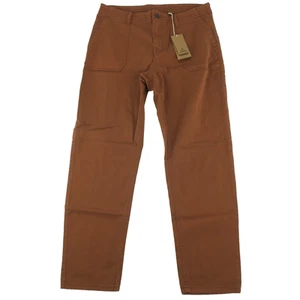 prAna Organic Cotton Pants Jeans Womens 10 Rust Brown Orange - Picture 1 of 11