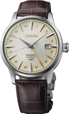 Seiko Presage Cocktail Time SS Automatic GMT Ivory Dial Men's Watch SSK041 - Image 1 of 4