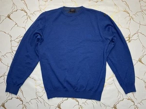 Paul & Shark Men Blue Wool Cool Touch Lightweight Sweater Size Small - Picture 1 of 7