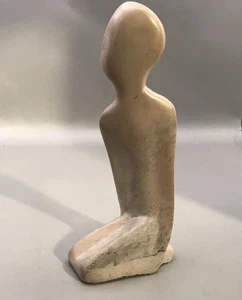 Hand Carved Soapstone “Kneeling Man” Handcrafted In Kenya 7.5” - Picture 1 of 10
