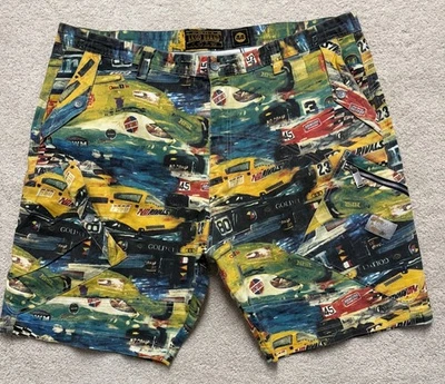 AKOO Men’s Graphic Cargo Shorts Y2K Racing Cars Streetwear XXL-XXXL SIZE 44 - Image 1 of 4