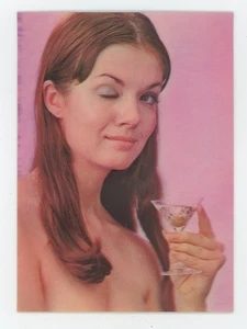 Wonder Co. zwinkerndes blinkendes Mädchen Bewegung linsenförmig 3-D Postkarte PK-213 neu - Bild 1 von 2