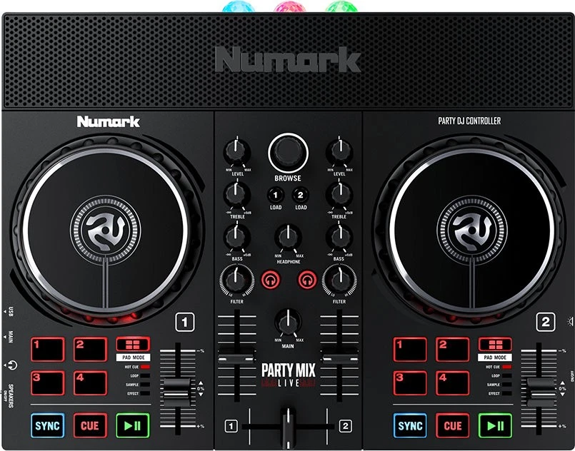 Numark Party Mix Live DJ Controller Lautsprecher 2 Decks PARTYMIXLIVEXEU (0676