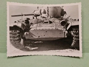 FOTO EPOCA 2 GUERRA MONDIALE REGIO ESERCITO CARRO ARMATO USA DISTRUTTO - Photo 1/4
