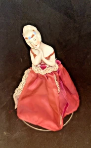 Porcelana - Muñeca - Vintage con marco de alambre debajo del vestido - hermosa pose - ¿Alemán? - Imagen 1 de 10