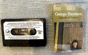 GEORGE HARRISON SOMEWHERE IN ENGLAND Cassette PAPER LABEL DARK HORSE The Beatles - Picture 1 of 2
