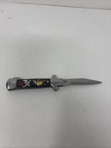 VINTAGE JAPAN RED DRAGON MATADOR BULL FIGHTING POCKET KNIFE  - Picture 1 of 10
