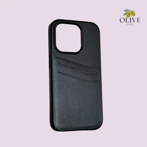 Insignia Leder Brieftasche Hülle für iPhone 14 13 - Schwarz Original Kartenetui Cover - Bild 1 von 17